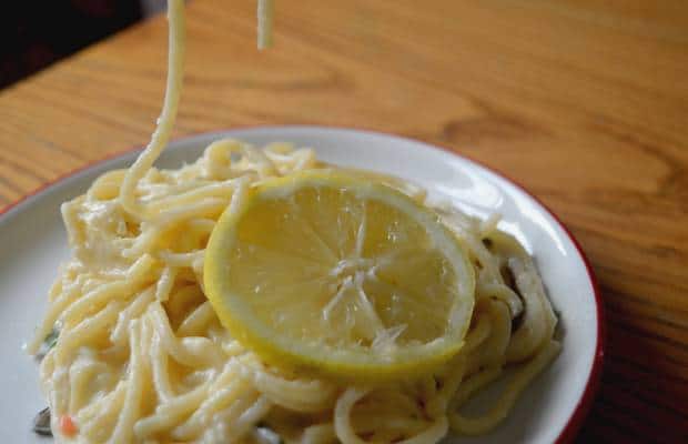 spaghettis citron mozza