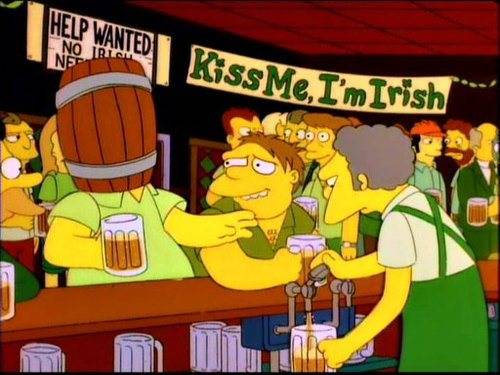 Homer Simpsons Kiss me i'm irish