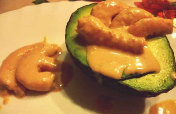 avocat crevettes bloody mary