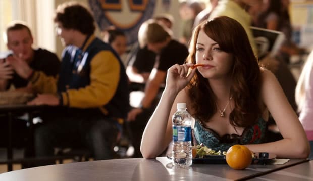 easy a emma watson alone lunch