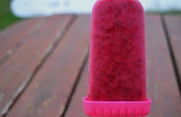 sorbet framboise lait d'amandes