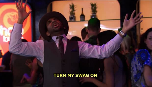 parks and rec tom swag on