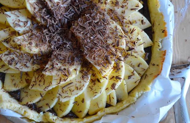 tarte pommes amandes chocolat recette