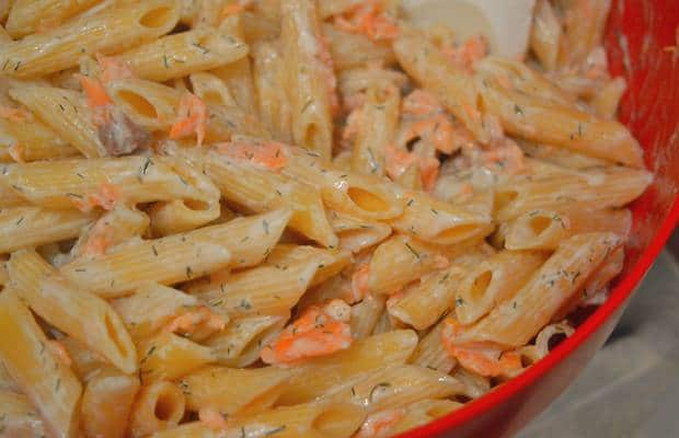 penne au saumon recette