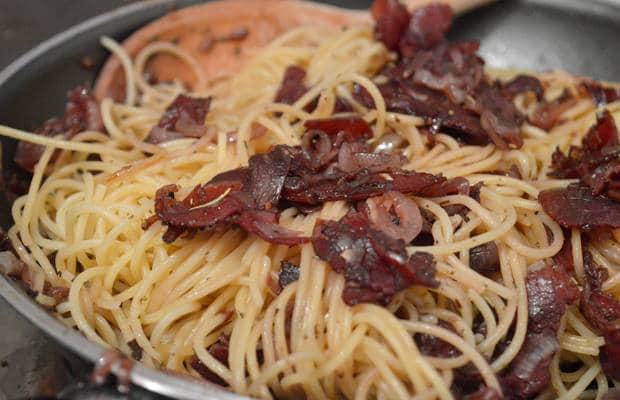 recette vin rouge spaghettis