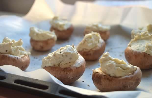 champignons farcis gorgonzola