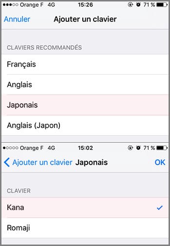 clavier iphone
