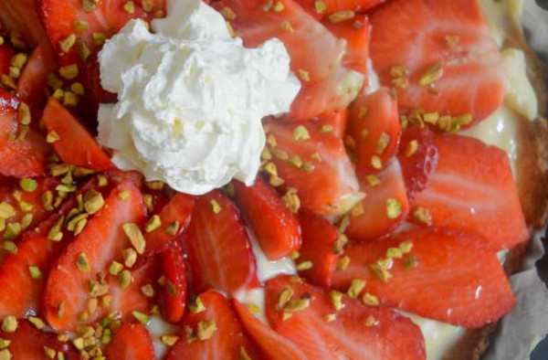 recette-tarte aux fraises-pistaches recette-tarte aux fraises-pistaches
