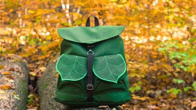 Les sacs à dos en forme de feuilles, un petit bout de nature sur