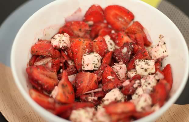 salade fraises feta