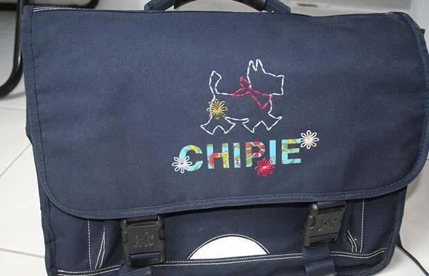 Cartable chipie online bleu