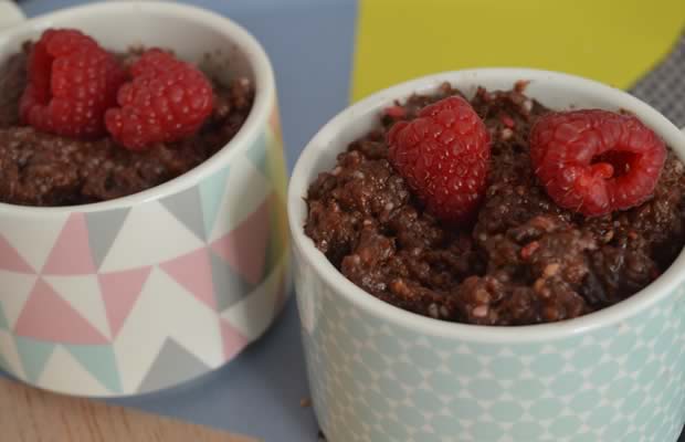 pudding choco framboises