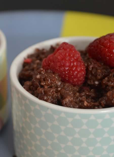 pudding chocolat framboises vegan