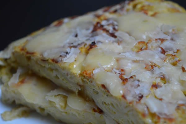 omelette fromage pâtes