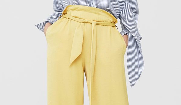pantalon-large-jaune