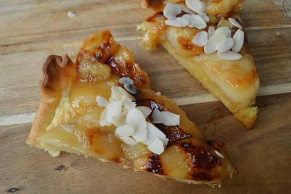 tarte peches whisky flambees