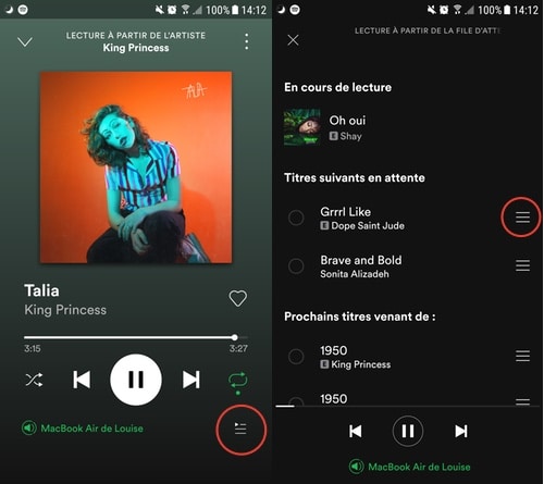 astuce spotify liste d'attente