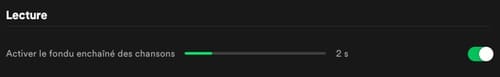 astuce spotify activer fondu enchaine