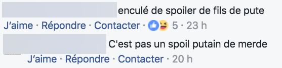 commentaire spoil commentaire spoil
