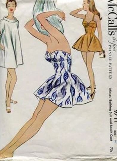 Vintage années 1960 Mccalls fév fashion digérer la publicité pour les modèles à coudre