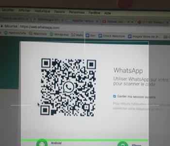 QR code WhatsApp sur PC