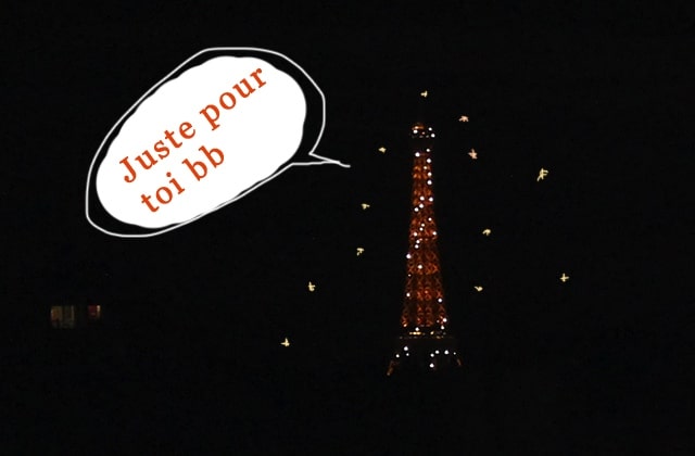 Tour Eiffel qui brille