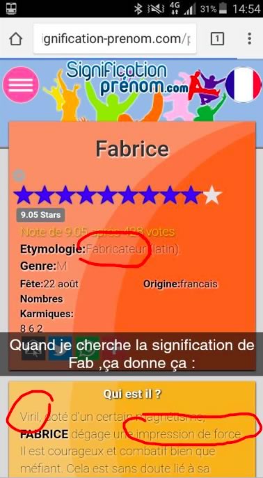 commentaire fabrice