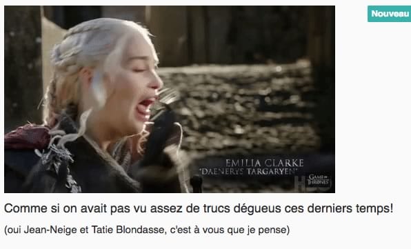 commentaire game of thrones aigri