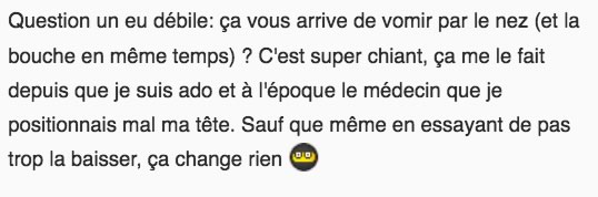 commentaire vomi