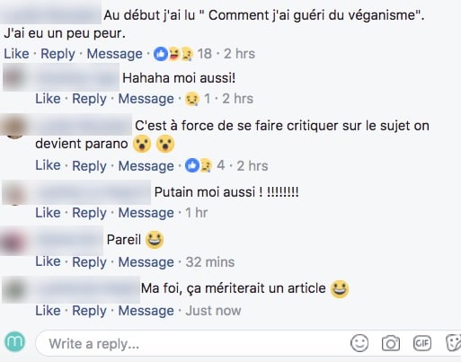 facebook veganisme