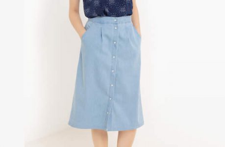 jupe longue-denim jupe longue-denim