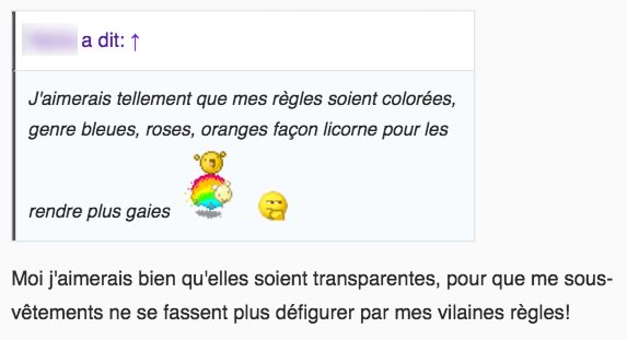 commentaire regles