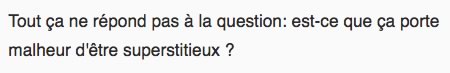 commentaire supersticieux