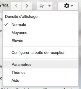 parametre gmail
