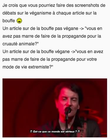 commentaire vegan