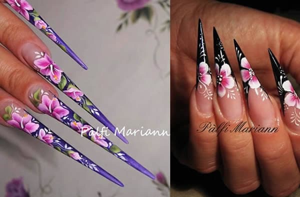 ongles stiletto