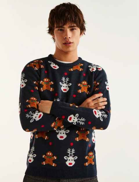 Pull Noël Jacquard homme Stradivarius