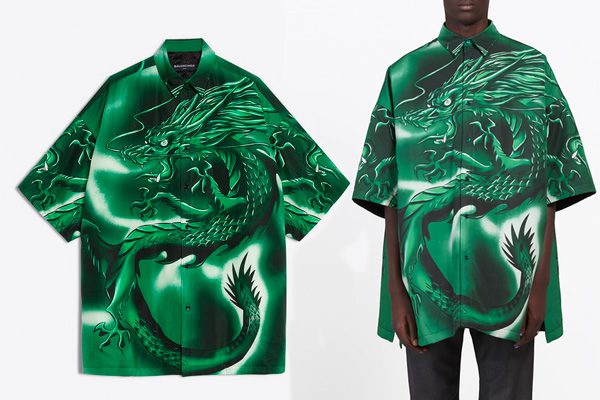 chemise-dragon-vert-balenciaga