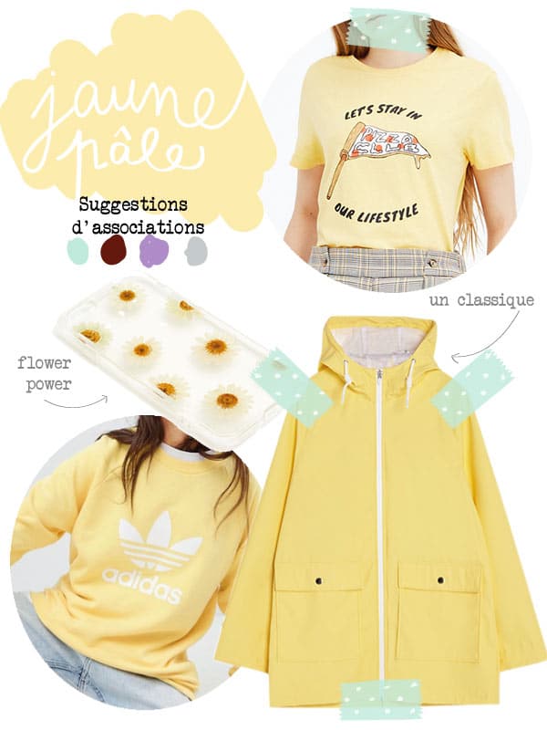 vêtements jaune pâle