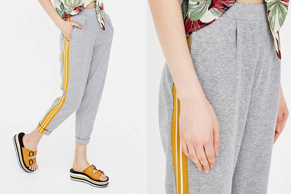 jogging gris pull and bear