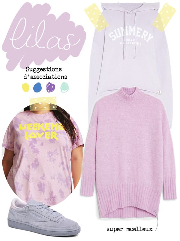 vêtements lilas