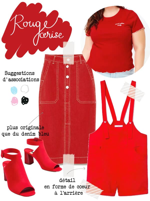 vêtements rouge cerise 