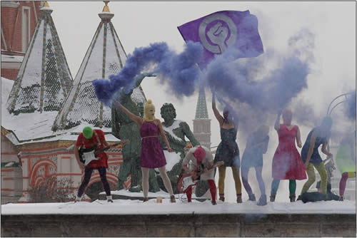 Un concert des Pussy Riot sur la Place Rouge, en 2012