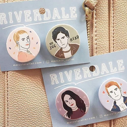 Badges Riverdale Betty, Jughead, Veronica, Archie Badges Riverdale Betty, Jughead, Veronica, Archie