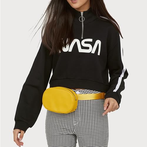 sweat zip col montant nasa noir H&M