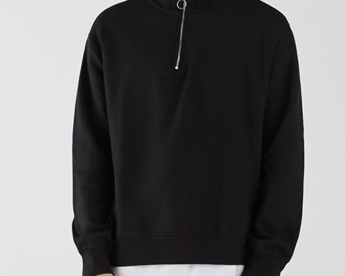 sweat zip col montant noir bershka sweat zip col montant noir bershka