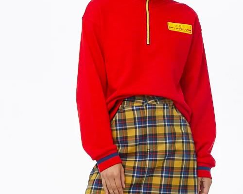 sweat zip col montant rouge Forever 21 sweat zip col montant rouge Forever 21