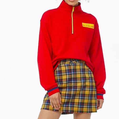 sweat zip col montant rouge Forever 21