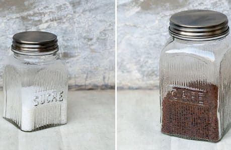 Pot pour sucre, 11,90€ et pot pour café, 22,90€ Pot pour sucre, 11,90€ et pot pour café, 22,90€
