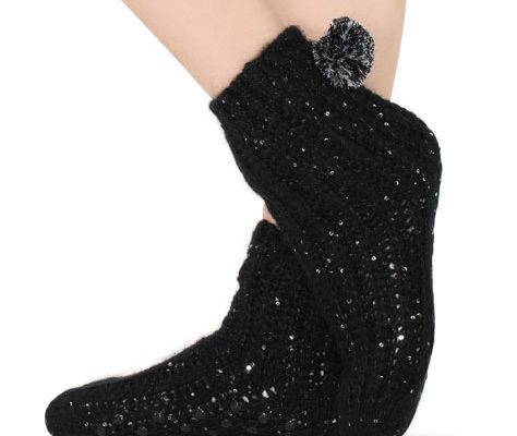 chaussettes paillettes pompoms chaussettes paillettes pompoms